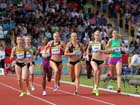 Lynsey Sharp leads the 800 metres, 2012 Samsung Diamond League, Birmingham.